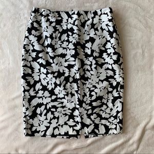 Black and White Pencil Skirt